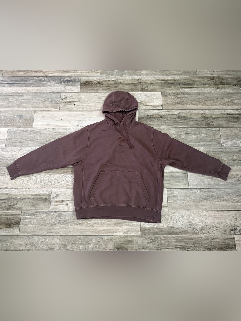 Nike Air Force 1 Anniversary Edition Brown Fleece Hoodie Pullover Men's Size XL